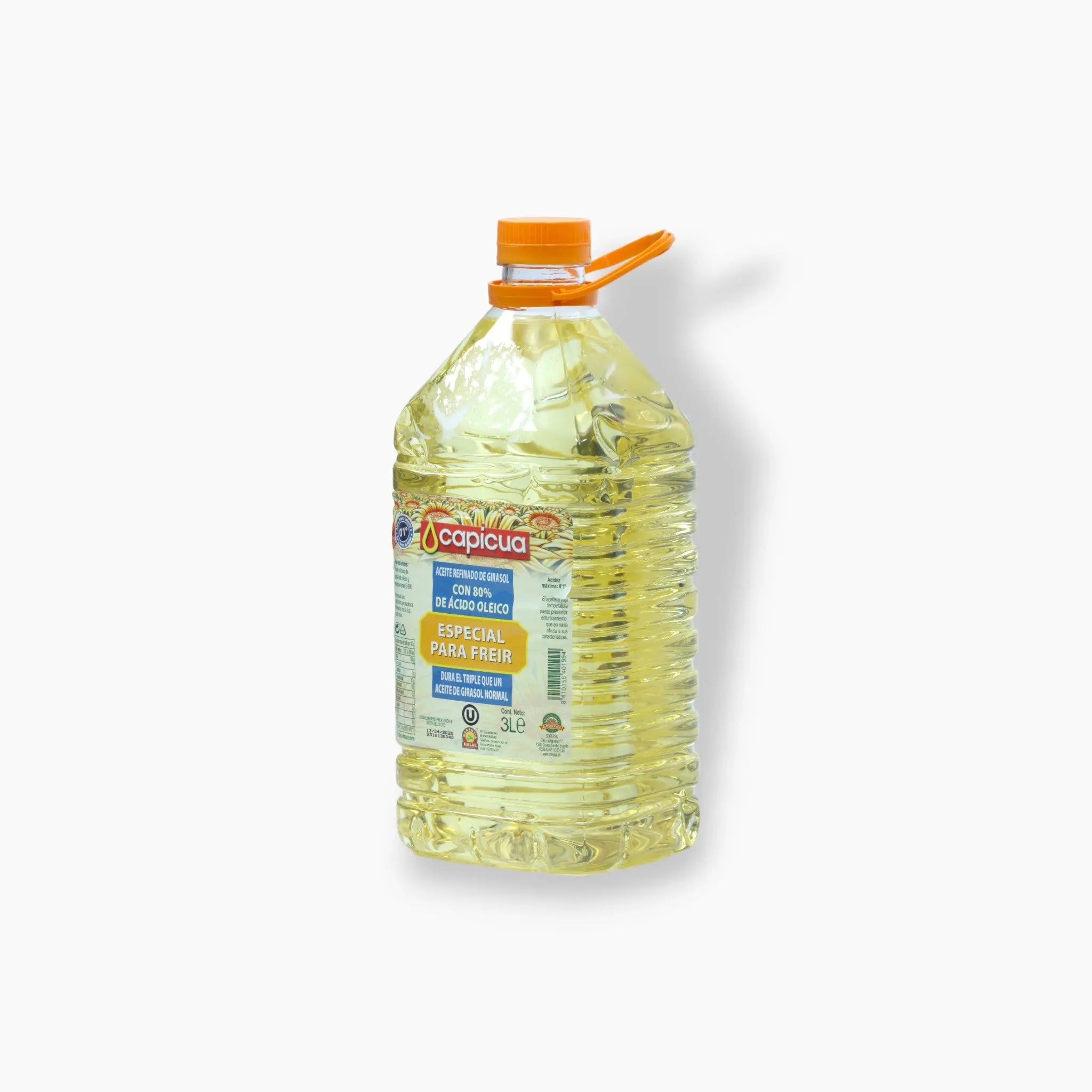 Capicua refined sunflower oil for frying 3L