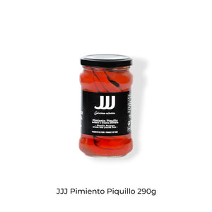 Front view of JJJ Pimiento Piquillo jar