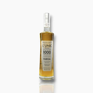 L'Unic 1000 Millenary Farga Extra Virgin Olive Oil in a 500ml glass bottle