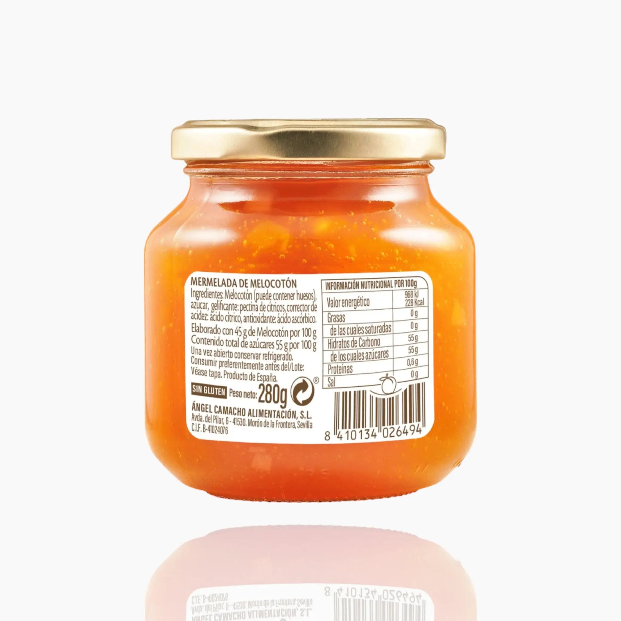 La Vieja Fábrica Peach Fruit Preserves 350g - back