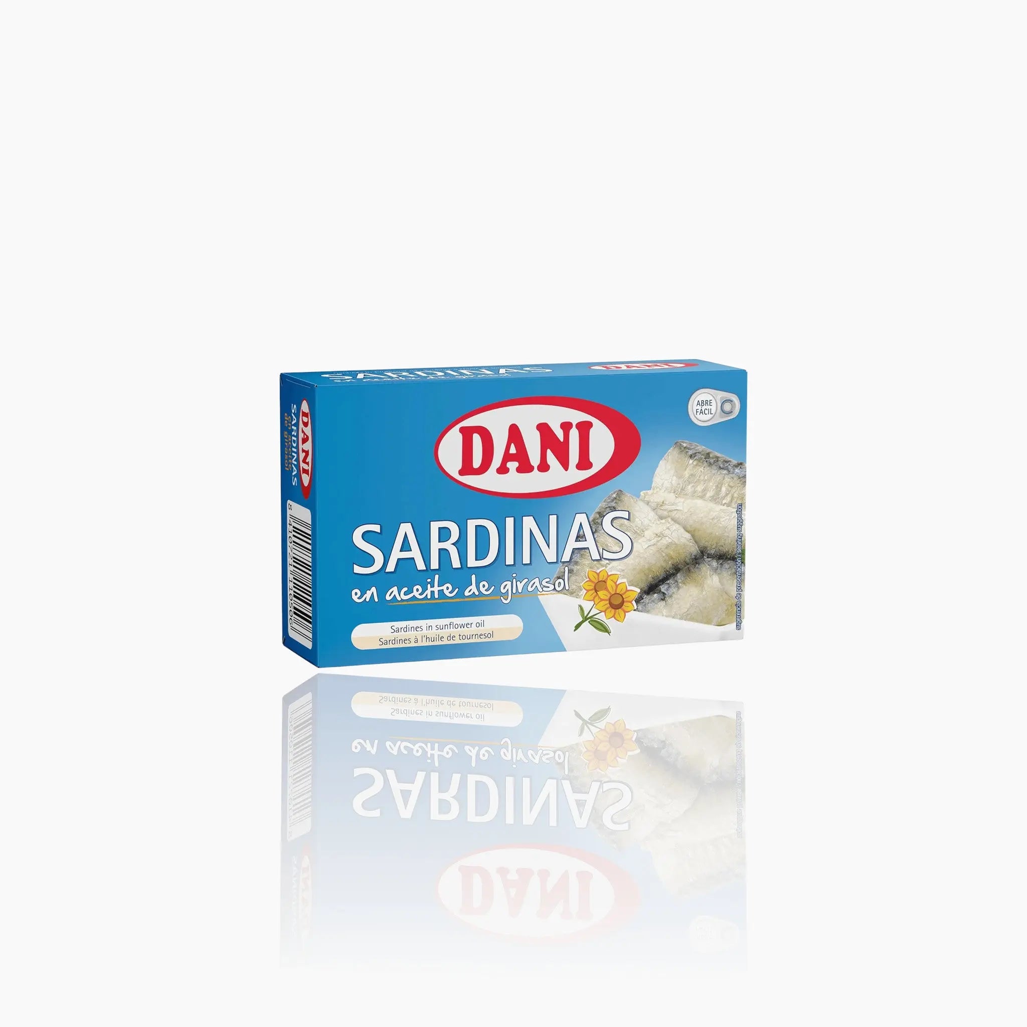 Dani Sardinas en Aceite de Girasol - 90g can of premium sardines in sunflower oil