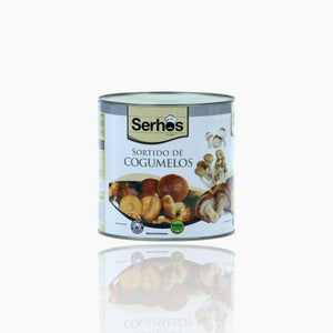 Serhos Mushroom Assortment 3kg - Can of premium mixed mushrooms.