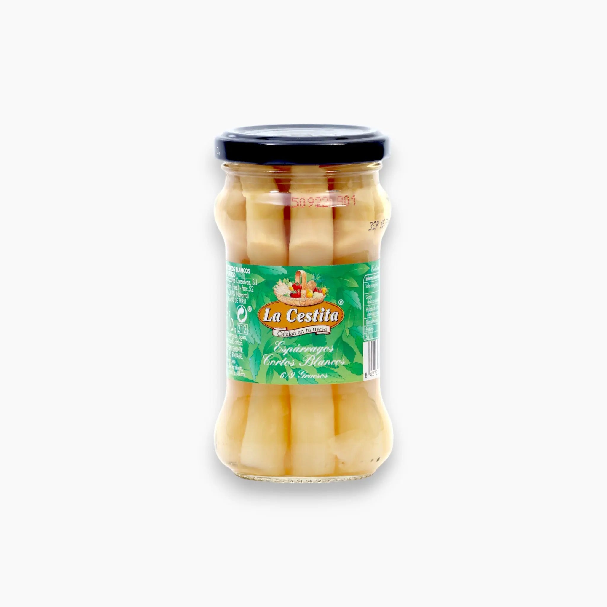 La Cestita premium white asparagus spears preserved in 185g jar