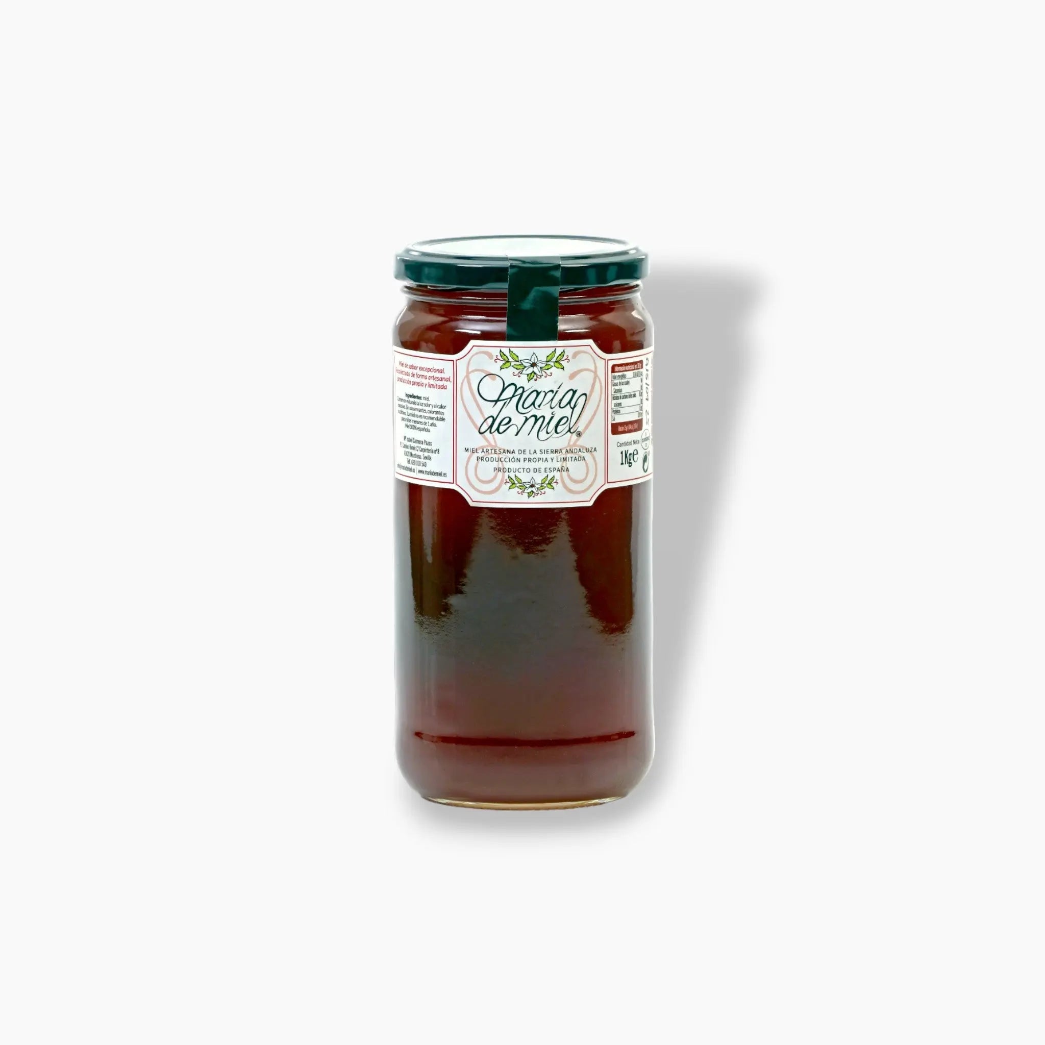 Front view of Maria de Miel Honey jar