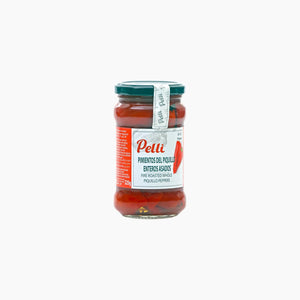 Pelli Fire Roasted Whole Piquillo Peppers 225g - Premium Spanish pimientos del piquillo in jar.