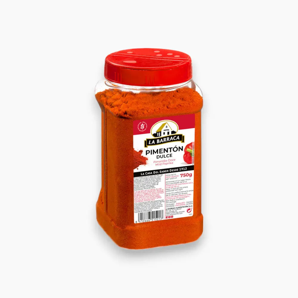 La Barraca Sweet Paprika Essencia in a 750g container for cooking