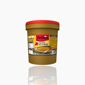 Serhos Beef Broth 1000g - Premium-quality soluble beef stock container.