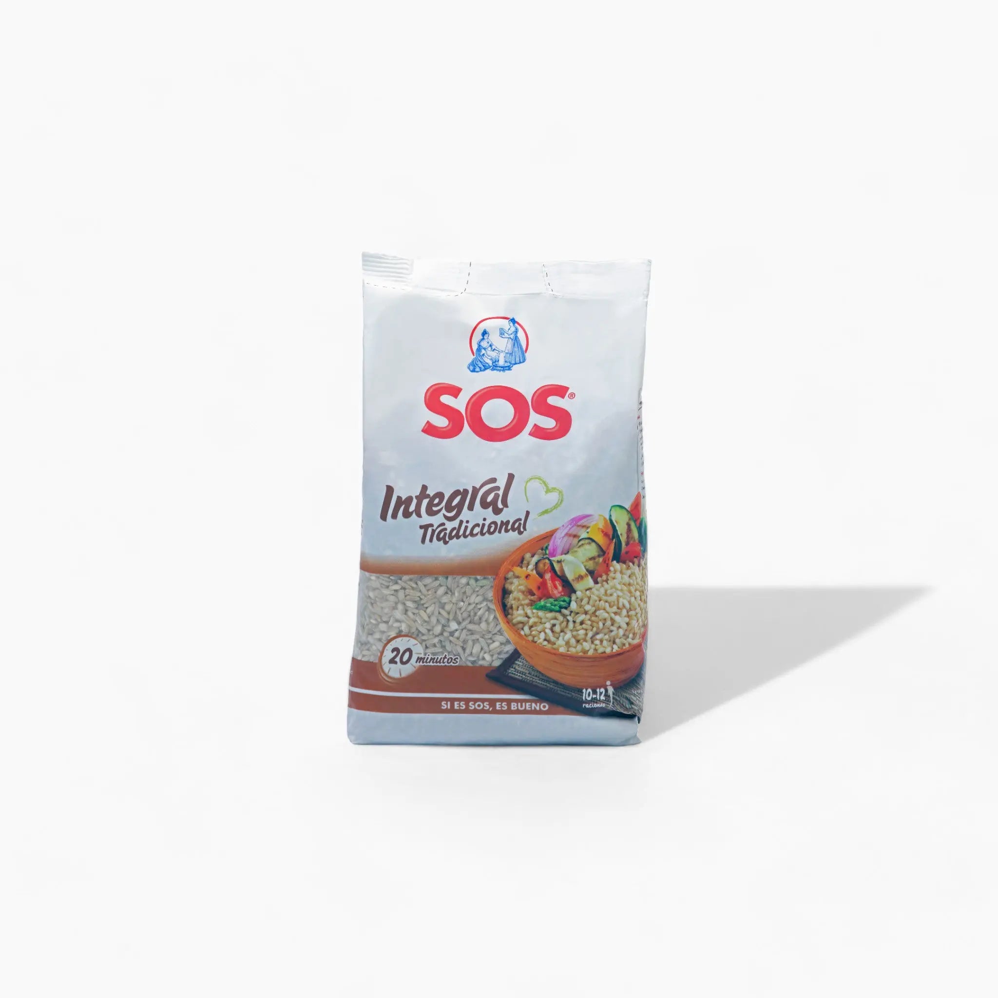 SOS Integral Tradicional Rice 1kg - Premium whole grain rice for healthy cooking.